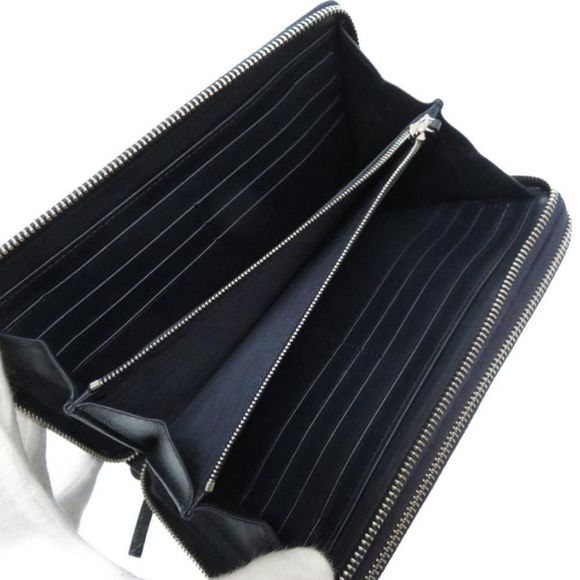 Gucci Travel Case Crocodile Document Case Long Wallet Navy Blue - Picture 4 of 8